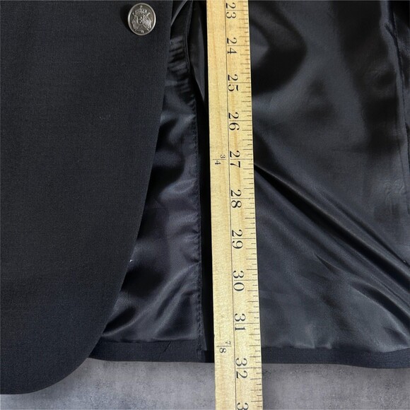 $298 MICHAEL KORS Mens Blazer 42L Sport Coat 2-Button Jacket Stretch WOOL Black - Picture 10 of 12